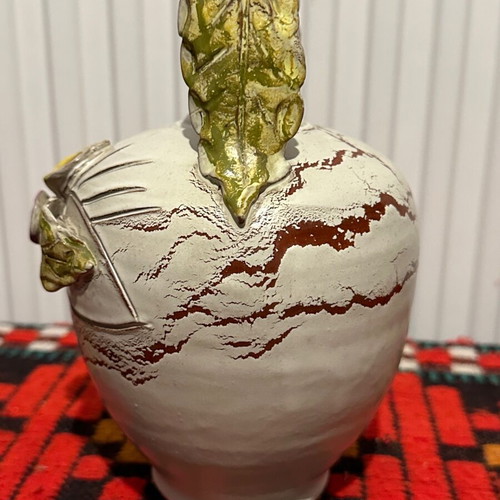 Vintage Clay Amphora like new with beautiful design 18x11cm