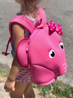 NOHOO Elephant Kids Backpack like new pink