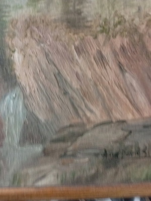 Painting like new 0.44×0.33 with golden frame