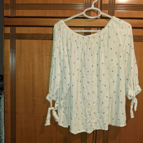 H&M Blouse like Shirt Used, White, Size L