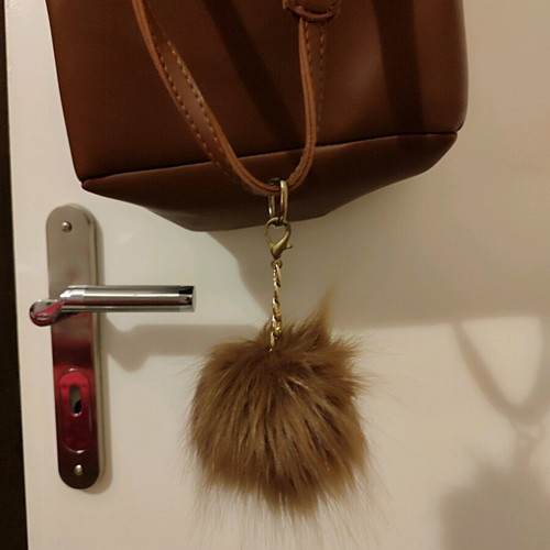Women's shoulder bag like new, brown leatherette