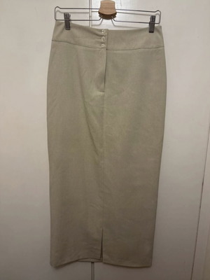 Italian vintage beige pencil skirt like new, size L 40 12
