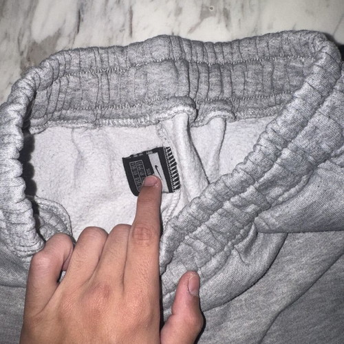 Nike vintage solo swoosh sweatpants, size small, grey and black