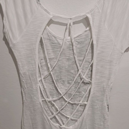 T-Shirt used with unique back design, multicolor, size S
