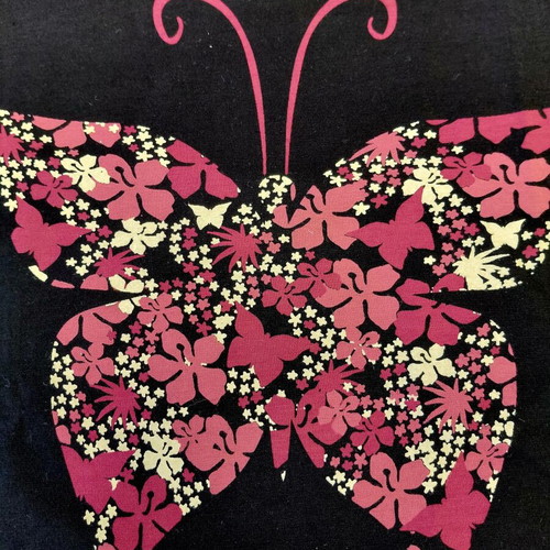Helios women's cotton blouse size S new, black and pink