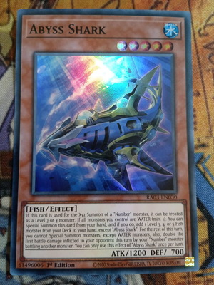 Abyss Shark κάρτα Yu-Gi-Oh! σαν καινούργιο, Super Rare