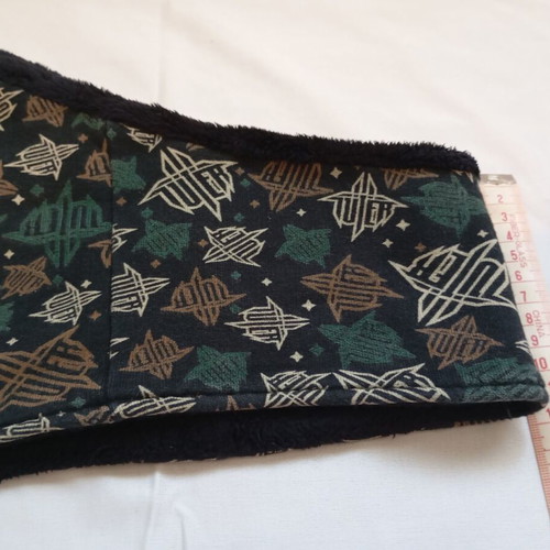 Unisex Winter Neck Warmer with Warm Fleece Lining Geometric Pattern