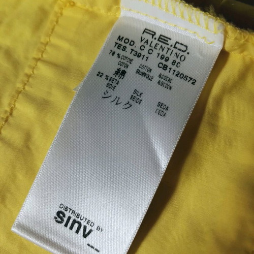 Red Valentino top new yellow with bow and pleats