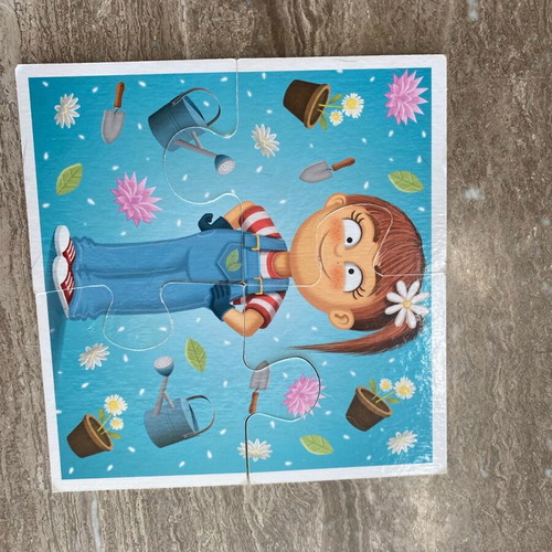 Puzzles for children used, set of 4 pieces for ages 3-6