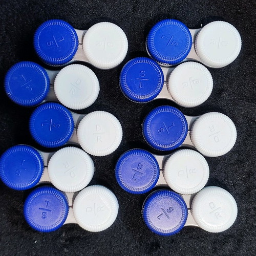 Contact lens cases new, set of 10 pieces