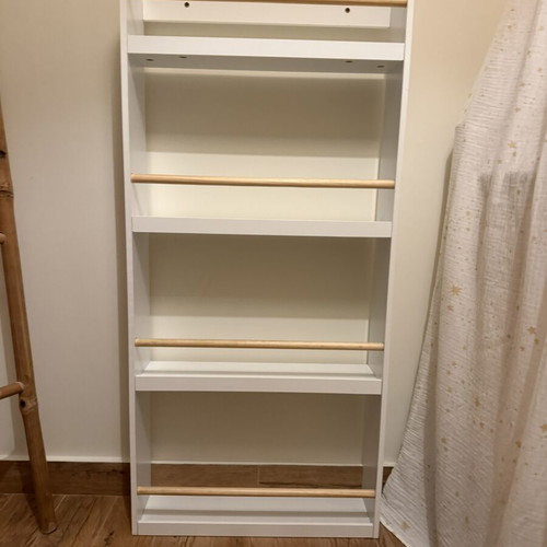 White children's bookcase 55x15x118 cm