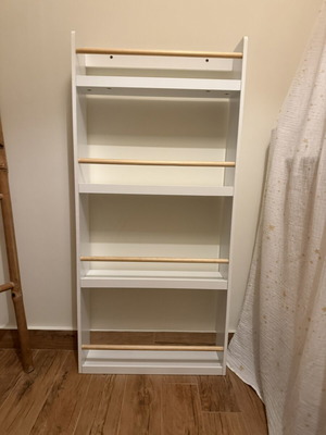 White children's bookcase 55x15x118 cm