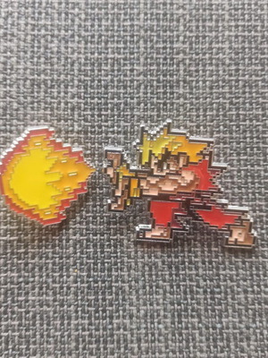 Μεταλλική καρφίτσα Ken Street Fighter ρετρό νέα