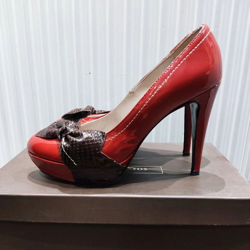 JB Bournazos leather pumps size 38 used, red
