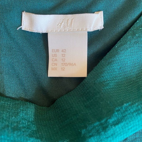 H&M dress deep green size large like new