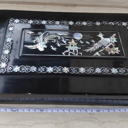 Korean Smoking Box used with Mother of Pearl Inlay Vietnam War