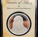  The Founders of Liberty: Benjamin Franklin SILVER