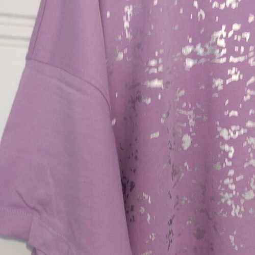 Mat blouse one size new, purple with silver details