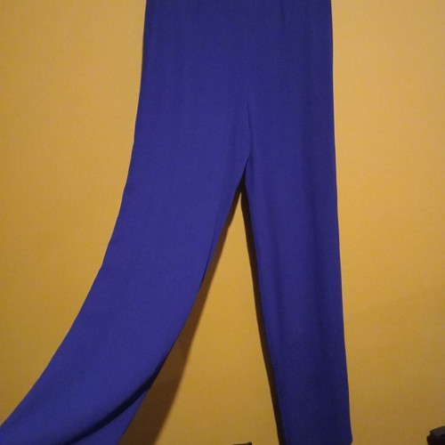 Ethimo Collezione high-waist viscose pants, vintage mid 90's, blue-purple