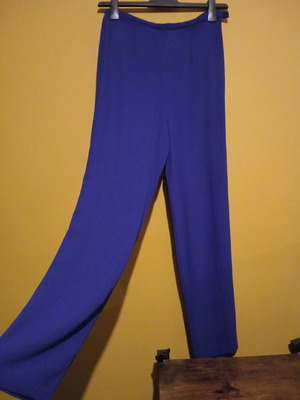 Ethimo Collezione high-waist viscose pants, vintage mid 90's, blue-purple