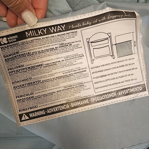 Kikka Boo Milky Way Playpen like new, 2 levels, portable crib