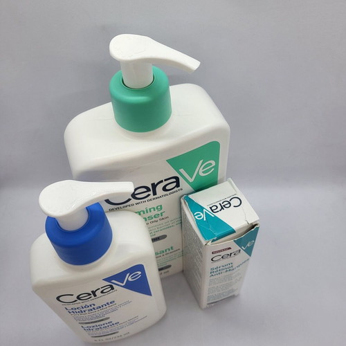 Cerave Daily Care Set New with Cleanser 562ml, Hydrating Lotion, Retinol