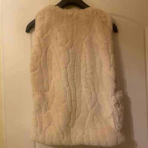 White fur vest Zara like new, size S