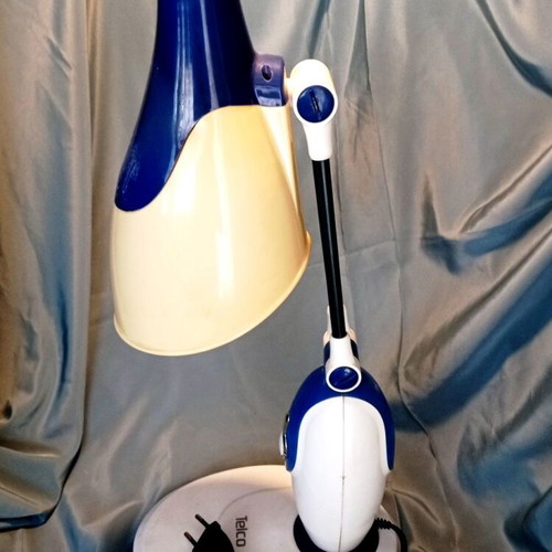Telco desk lamp foldable blue and white, like new