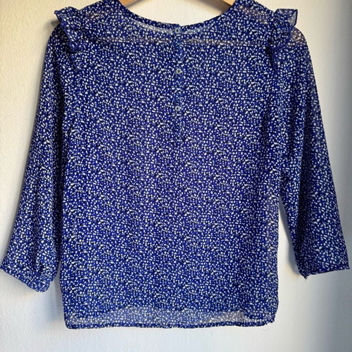 Pull & Bear blouse transparent with polka dot design like new, size S
