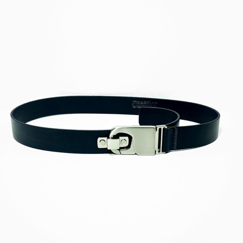 Aviator Leather Belt with Airplane Seatbelt Buckle, Handmade in Greece