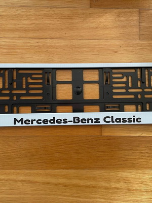 License plate frame for Mercedes Classic new, white European style