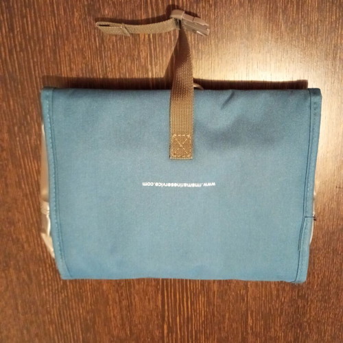 Handbag new, blue with compartments 0.25×0.20m