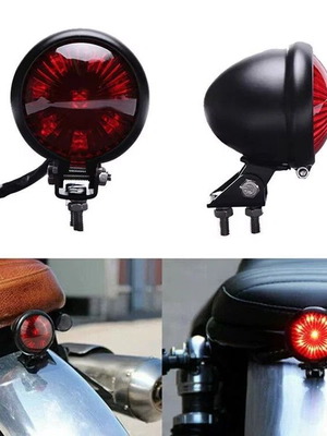 Black Bullet Shape Brake Light new, LED motorcycle tail light
