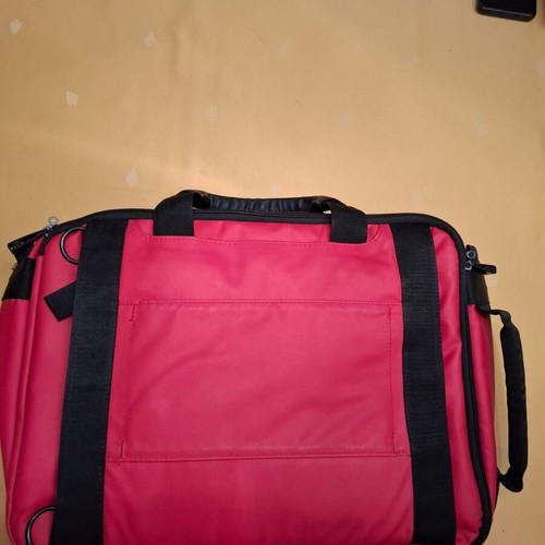 Samsonite laptop bag like new, red and black