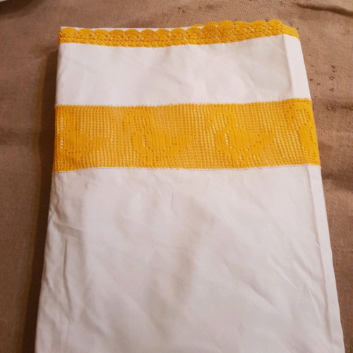 Handmade crib sheet with pillowcase in excellent condition
