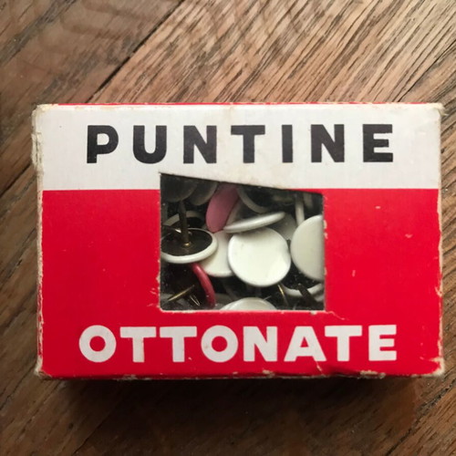 Pack of paper clips and push pins like new, vintage retro packaging