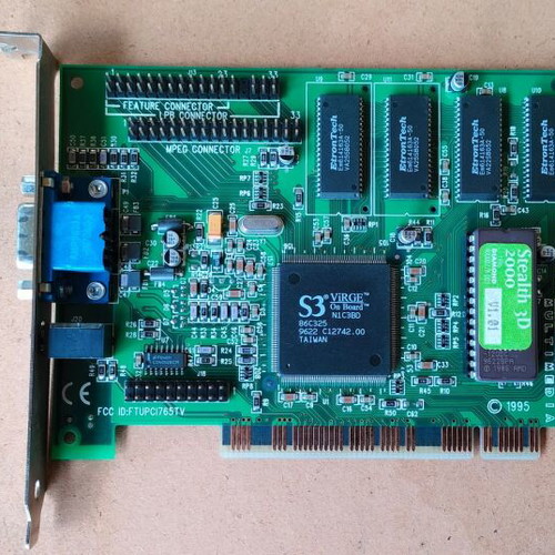 Diamond Stealth 3D 2000 graphics card used PCI