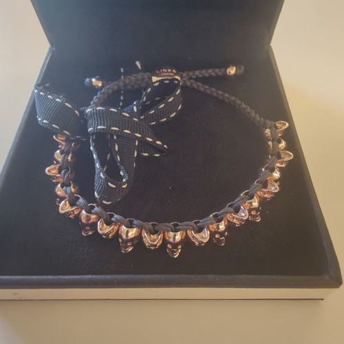Links of London Rose Gold Vermeil Skull Bracelet