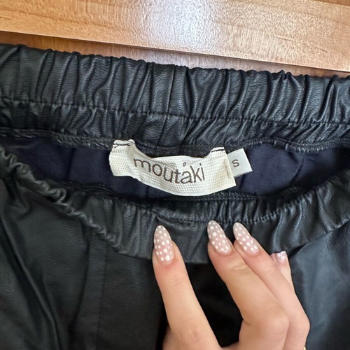Moutaki faux leather pants like new, black, size S