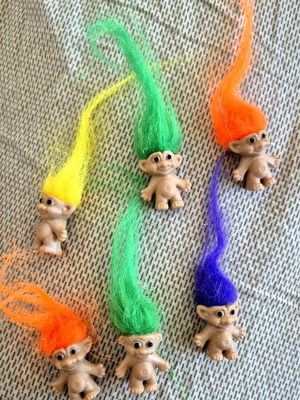Wishful figures small size used, set of six with bright colors