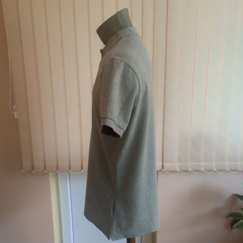 Moncler short-sleeved polo shirt grey size L