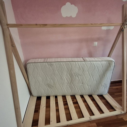 Children's Bed "Indian" with Linea Orthopedic Mattress like new