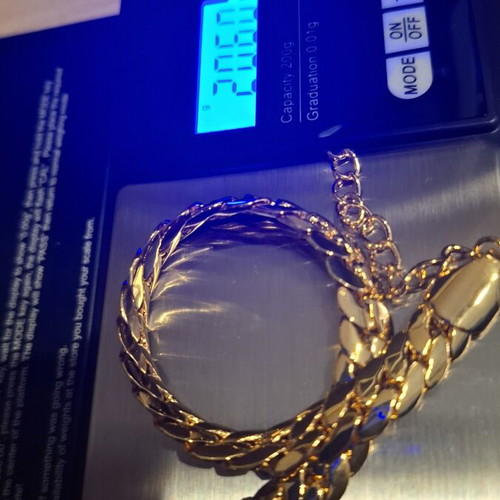 925 Silver bracelet, 20.6 g, gold color