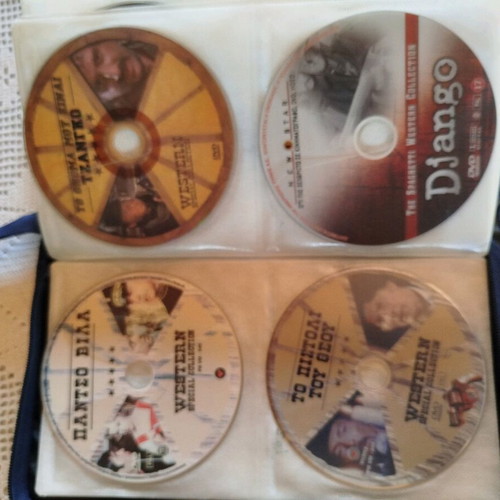 Collection of 72 DVD Western and action movies like new with case