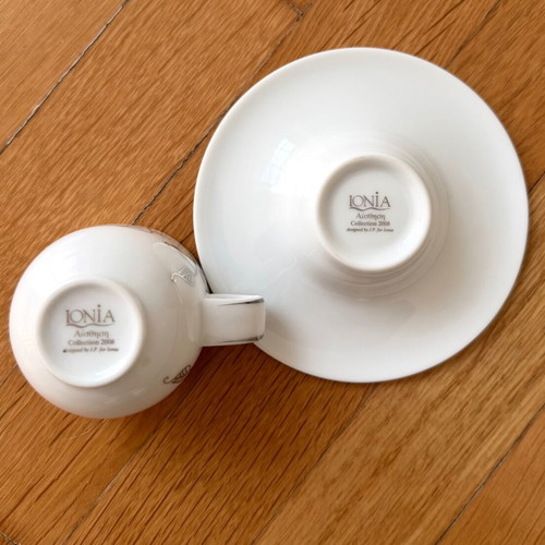 Ionia Coffee Cup and Saucer porcelain collection 2008 new