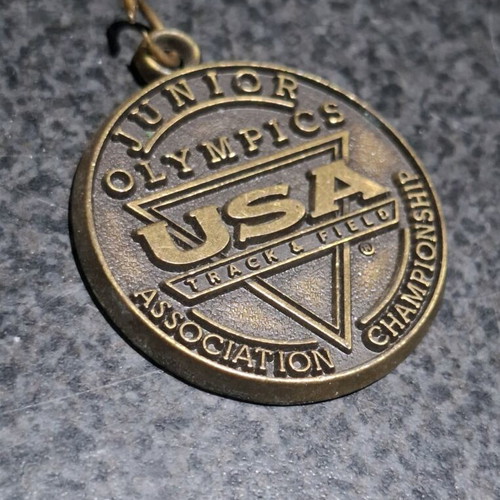 USATF Junior Olympics collectible medal used, official Adidas vintage product