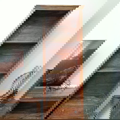 Σύνθετο σαλονιού vintage μεταχειρισμένο με τραπεζάκι και γραφείο από ξύλο τικ