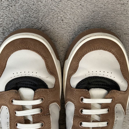 Hugo Boss Baltimore Hito leather sneakers size 40 like new, brown and white