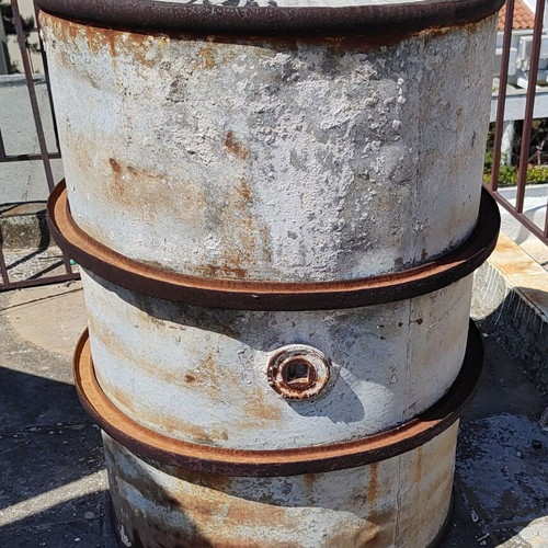 Metal military barrel used, Bosnian army collectible