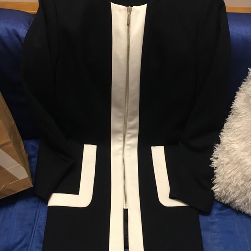 Zara women's blue navy jacket with zipper like new, size S